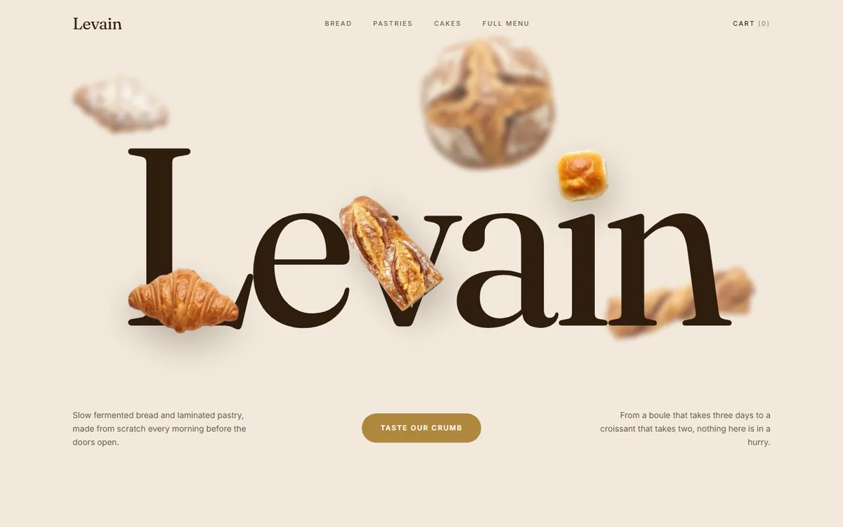 Levain bakery storefront home page
